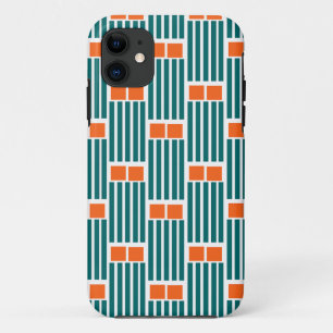Case-Mate iPhone Case Lignes et boîtes turquoises
