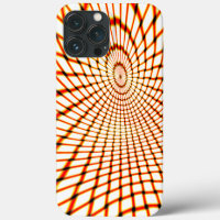 Lignes orange croisées torsadées formant cercle pe