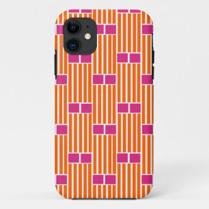 Case-Mate iPhone Case Lignes orange et boîtes roses