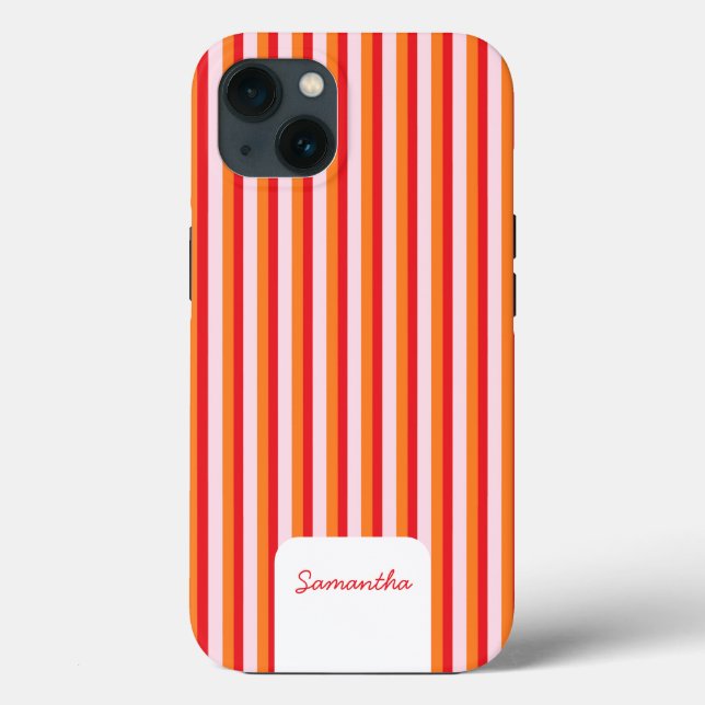 Coques Case-Mate iPhone Lignes verticales bandes personnalisées (Verso)