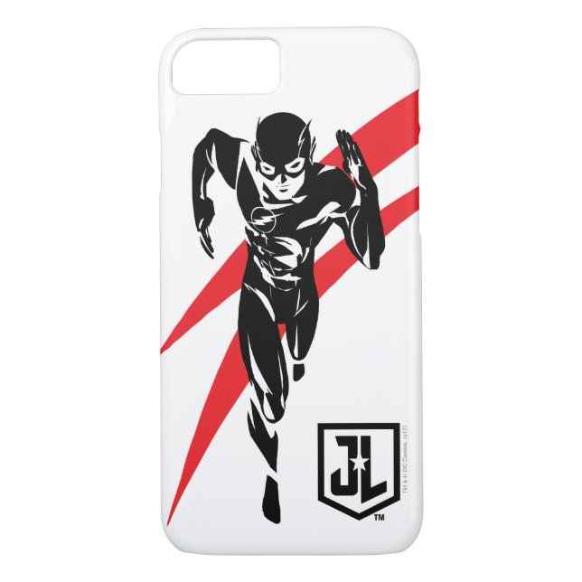 Coques Case-Mate iPhone Ligue de Justice | Flash Running Noir Pop Art (Dos)