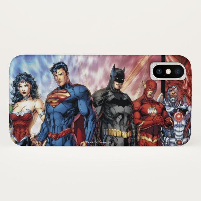 Coques Case-Mate iPhone Ligue de Justice | Nouveau 52 Ligue de Justice (Dos (Horizontal))