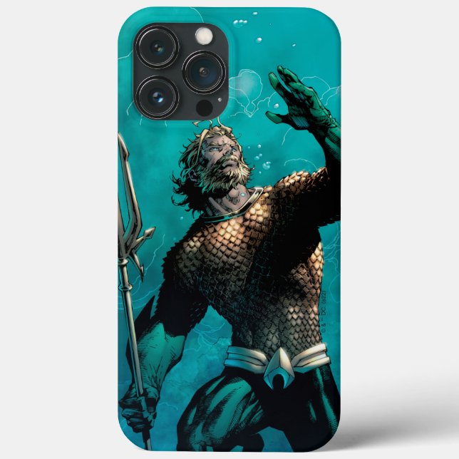 Coques Case-Mate iPhone Ligue Justice #10 Aquaman Noyé Variant de Terre (Verso)