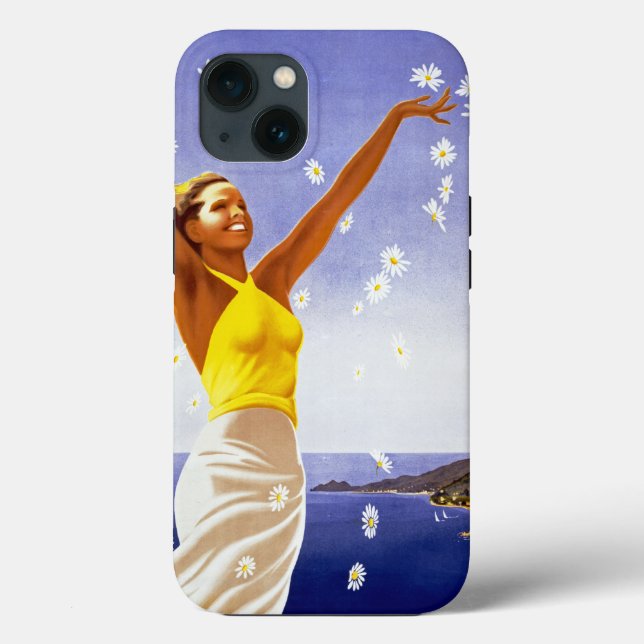 Coques Case-Mate iPhone Ligure père Noël Margherita avec marguerites (Verso)