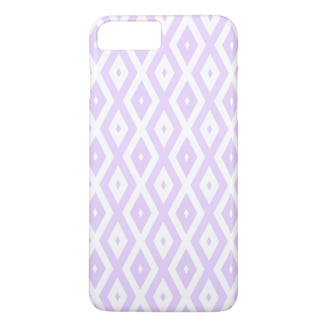 Coques Case-Mate iPhone Lilac motif de diamants violet et blanc (Dos)