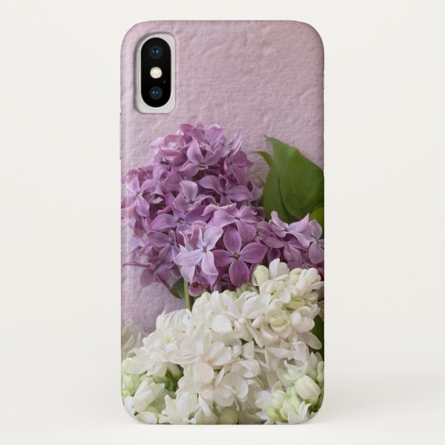 Coques Case-Mate iPhone Lilas blanc et violet en texture (Dos)