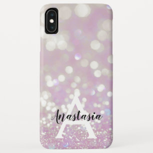 Case-Mate iPhone Case Lilas Féminin Paillettes Brillantes Monogramme Nom