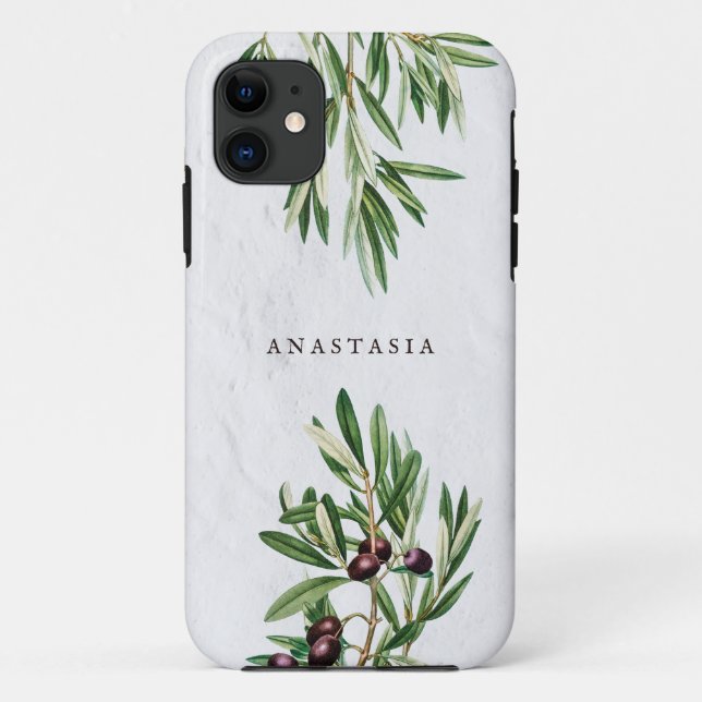 Coques Case-Mate iPhone L'île méditerranéenne grecque Feuille d'olive (Dos)