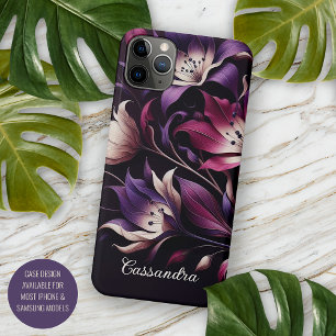 Case-Mate iPhone Case Lilies Florales Victoriennes Gothiques Sombres Per