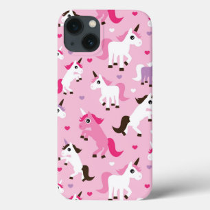 iPhone 13 Case l'illustration de licorne badine l'arrière - plan