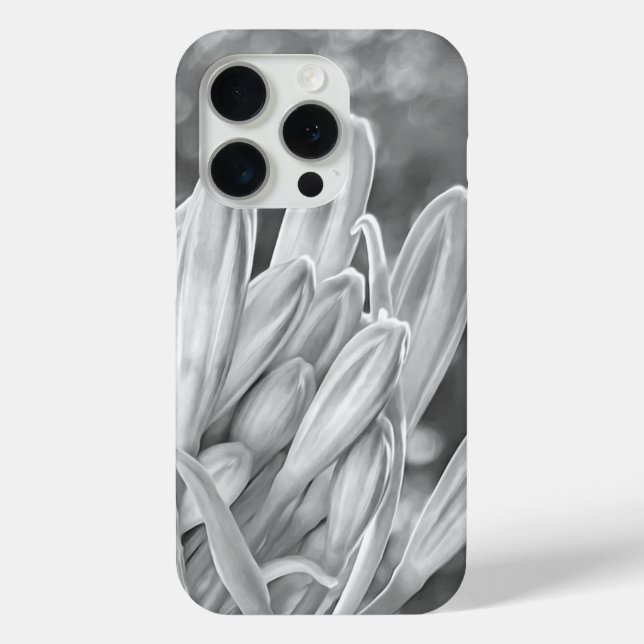 Coques Case-Mate iPhone Lily du Nil Fermer noir & blanc (Verso)