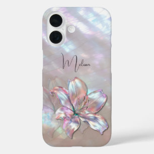 Coques iPhone 16 Lily élégant en nacre