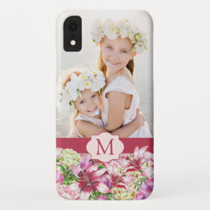 Case-Mate iPhone Case Lily Peony Floral Monogramme Photo