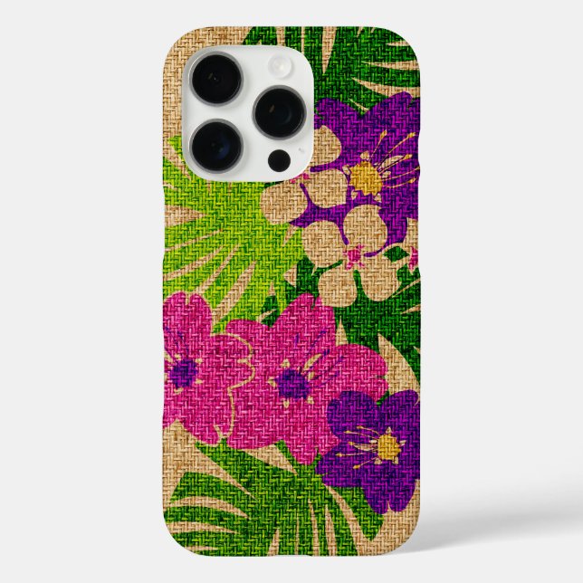 Coques Case-Mate iPhone Limahuli Garden Faux Vêtements en Violet (Verso)