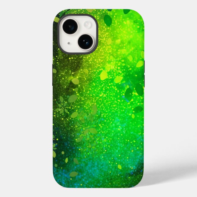 Coques Case-Mate iPhone Lime Green Forest Parties scintillant iPhone Mate  (Verso)