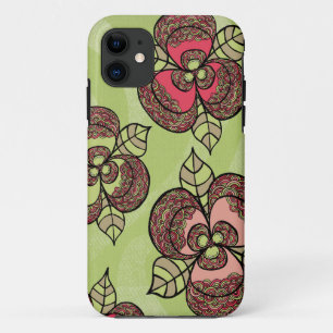 Case-Mate iPhone Case Lime Scarlet Floral Dames Art