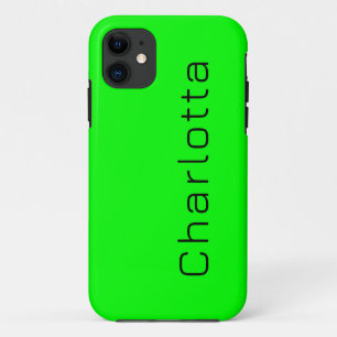 Case-Mate iPhone Case Lime vert couleur solide Nom minimal