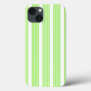 Case-Mate iPhone Case Lime vert et blanc cinq bandes motif