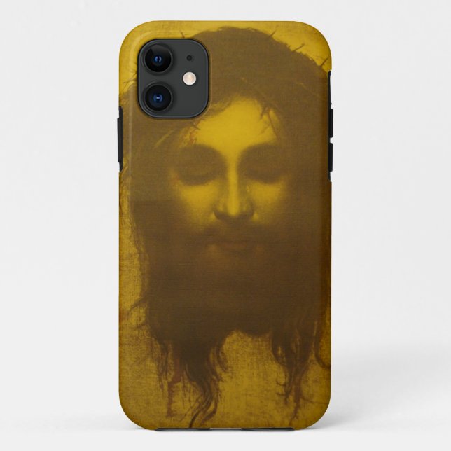 Coques Case-Mate iPhone Linceul d'image de Jésus-Christ de voile de (Dos)