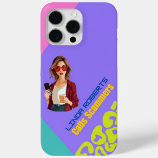 Coque iPhone 15 Pro Max Linda Roberts appelle les fraudeurs au téléphone