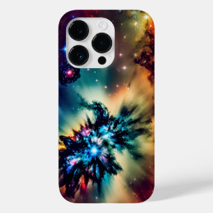 Coque Pour iPhone 14 Pro L'indigo cosmique a explosé dans un paysage spatia