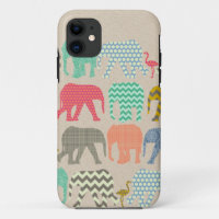 linge de maison éléphants et flamants