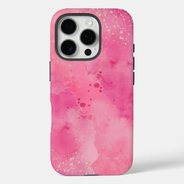 Coques Case-Mate iPhone Linktree Aquarelle Rose | (Verso)