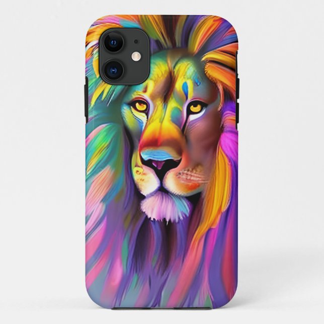 Coques Case-Mate iPhone Lion Abstrait Face Mystical Imaginaire Art (Dos)