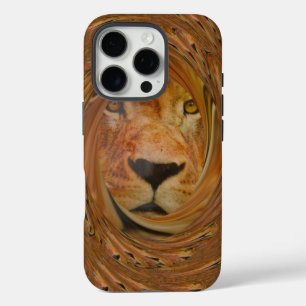 Coques iPhone 16 Pro Lion Abstrait Safari Art