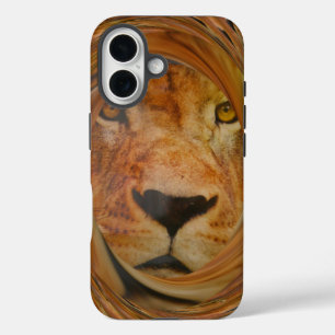 Coques iPhone 16 Lion Abstrait Safari Art