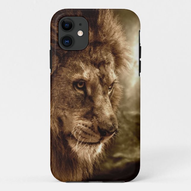 Coques Case-Mate iPhone Lion contre le ciel orageux (Dos)
