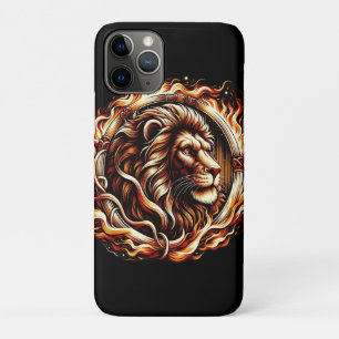 Case-Mate iPhone Case Lion Flamboyant dans un Anneau de Flammes d'Astrol