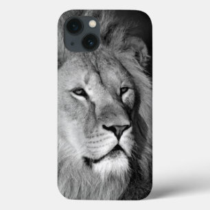 iPhone 13 Coque Lion noir et blanc