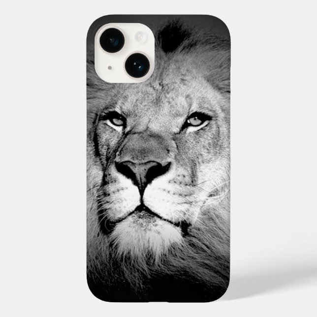 Coques Case-Mate iPhone Lion noir et blanc (Verso)