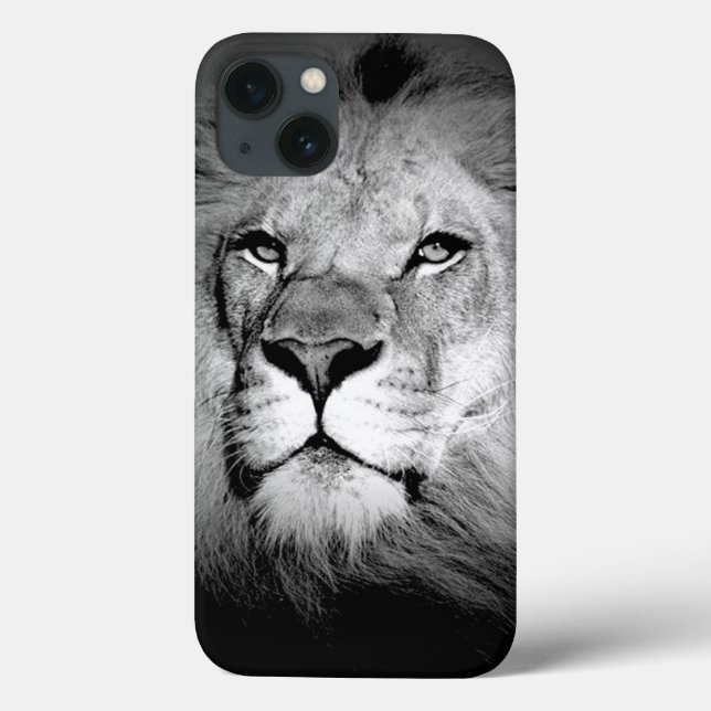 Coques Case-Mate iPhone Lion noir et blanc (Verso)