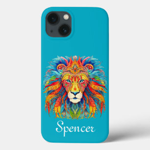 Case-Mate iPhone Case Lion tribal majestueux avec nom personnalisé