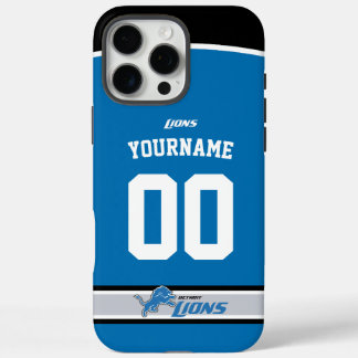 Coques iPhone 16 Pro Max Lions personnalisées Jersey Football Américain