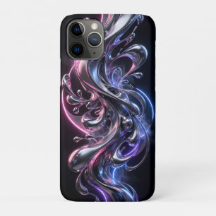 Case-Mate iPhone Case Liquid Chrome Flow - Abstrait Futuriste 3D Art