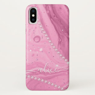 Case-Mate iPhone Case Liquide rose avec perles