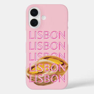 Coques iPhone 16 Lisbonne Travel Art, Portugal, Rose, Preppy