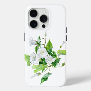 Coque iPhone 15 Pro Liseron fleur blanche