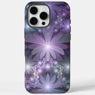 Coques iPhone 16 Pro Max Lit de fleurs Art Fractal Abstrait tendance brilla
