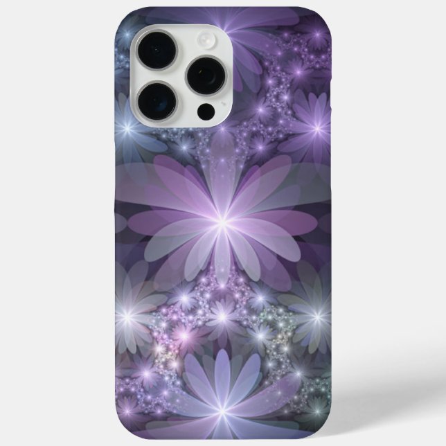 Coques Case-Mate iPhone Lit de fleurs Art Fractal Abstrait tendance brilla (Verso)
