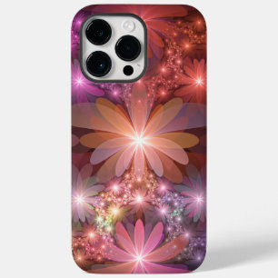 Coque Pour Pour iPhone 14 Pro Max Lit De Fleurs Coloré brillant Abstrait Fractage Ar