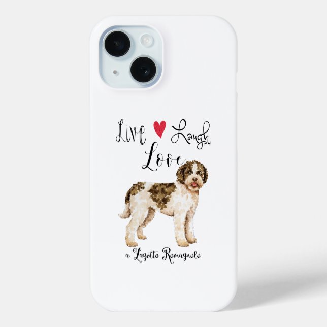 Coques Case-Mate iPhone Live Laugh Love a Lagotto Romagnolo (Verso)