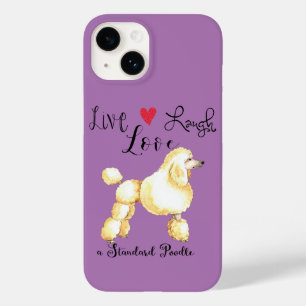 Coque Pour iPhone 14 Live Laugh Love a Standard Poodle