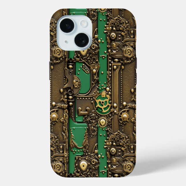 Coques Case-Mate iPhone Livre de vapeur vert industriel (Verso)