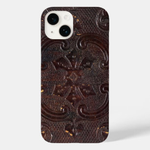 Coque Pour iPhone 14 Livre en cuir ancien déchu
