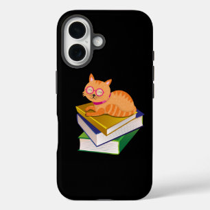 Coques iPhone 16 Livres - Chat et Livres Livre Lover Cadeau