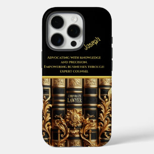 Coques iPhone 16 Pro Livres De Droit Chic Représentant L'Expertise De L